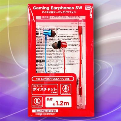 ■【A.ツートンカラー】マイク付きゲーミングイヤフォンSW