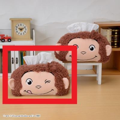 【B.ウィンク】おさるのジョージ プレミアムティッシュボックスカバー