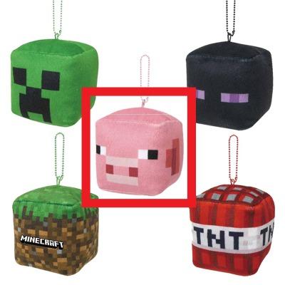 【C.ブタ】マインクラフト キューブボールチェーンマスコット　