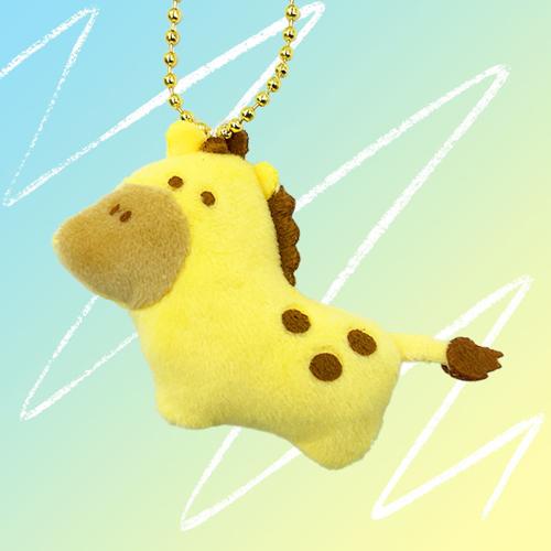 ［O.giraffe］Dull Eyes Zoo Petite Mascot Ball Chain