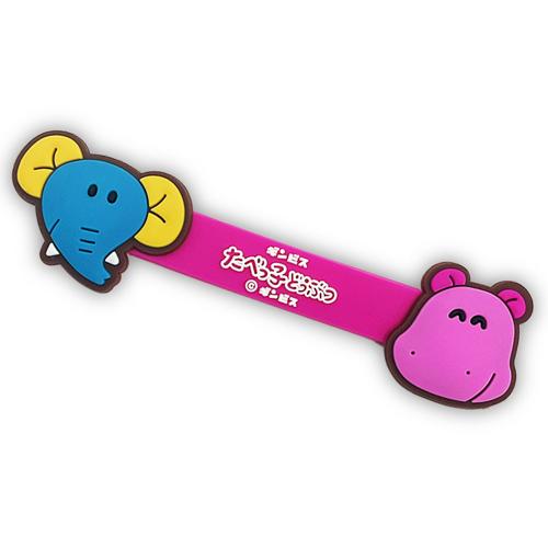 [F.Elephant & Hippo]Tabecco Animal Rubber Cord Holder