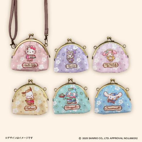 サンリオキャラクターズ　和菓子ティータイム　がま口ポーチ　～ＧｉＧＯ限定～