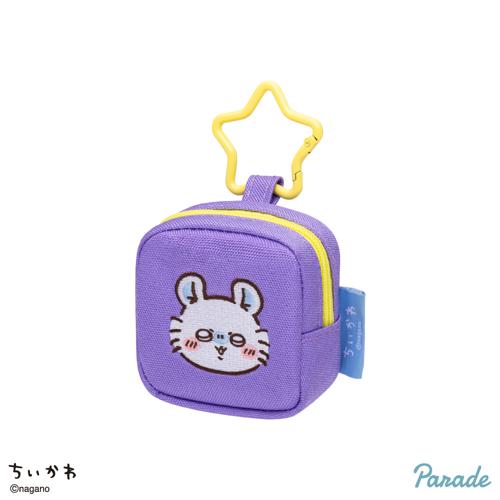 【モモンガ】ちいかわ カラビナつき刺繍スクエアミニポーチ
