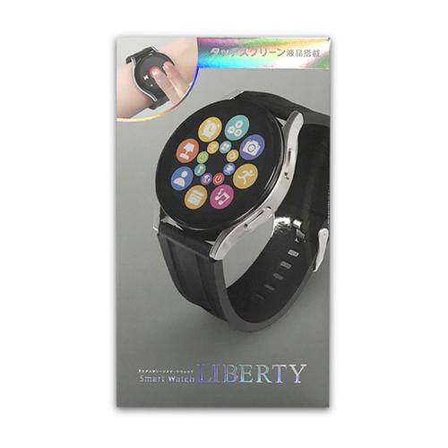 【シルバー】タッチスクリーン スマートウォッチ LIBERTY