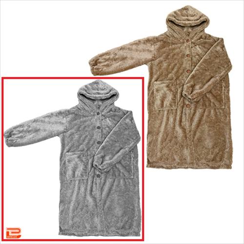 【グレー】ふわふわ着る毛布