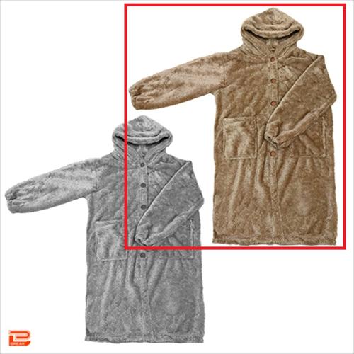 【ブラウン】ふわふわ着る毛布