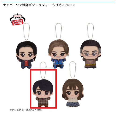 【猛原禽次郎】ナンバーワン戦隊ゴジュウジャー ちびぐるみvol.2