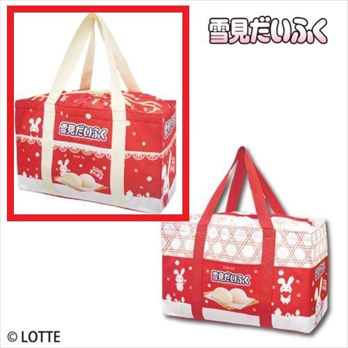 【取っ手：白】雪見だいふく 保温保冷レジカゴバッグ