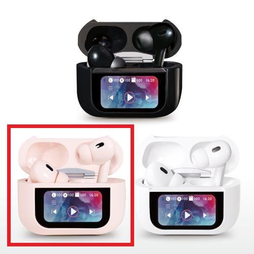 【ピンク】液晶タッチパネル付き TWSイヤホン Awesome3