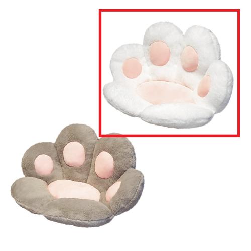 【白色】ふわふわ肉球クッション