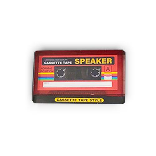 【レッド】カセットテープ型ワイヤレススピーカー