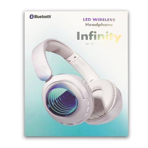 【ホワイト】LEDワイヤレスヘッドホン　INFINITY