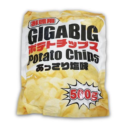 お徳用GIGABIGポテトチップス大袋500g ※賞味期限2026.9.30
