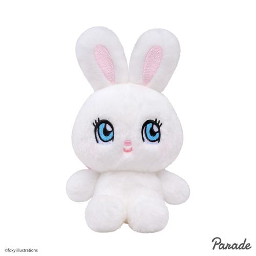 【ホワイトバニー】foxy illustrations てのひらエンジェルぬいぐるみ～数社限定～