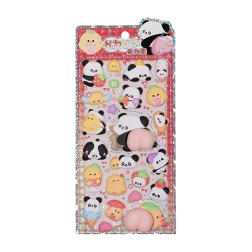 【パンダ×ひよこ】パンダぷるぷる肉球おしりシール