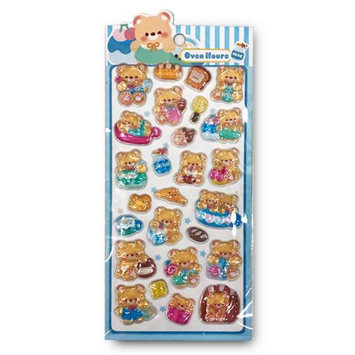 【オーブンアワーズ】3Dラブリーデコシール（くまうさ）
