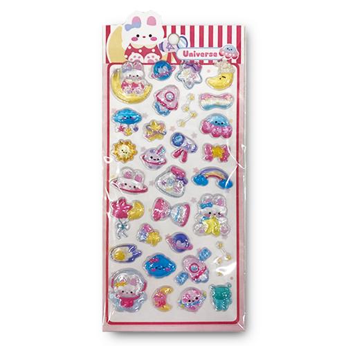 【ユニバース】3Dラブリーデコシール（くまうさ）