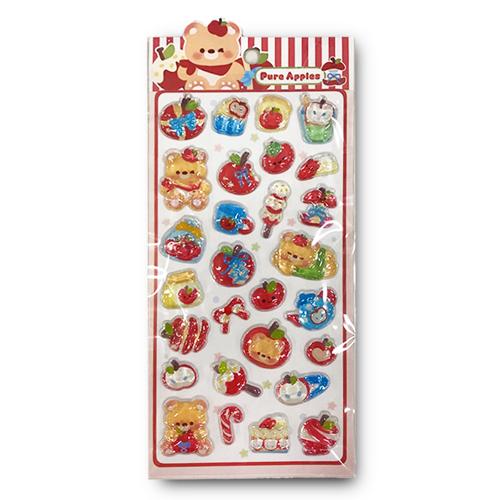 【ピュアアップル】3Dラブリーデコシール（くまうさ）