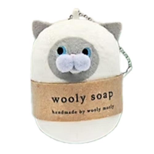 【シャム】WoolyMorlyねこせっけん マスコットぬいぐるみ2