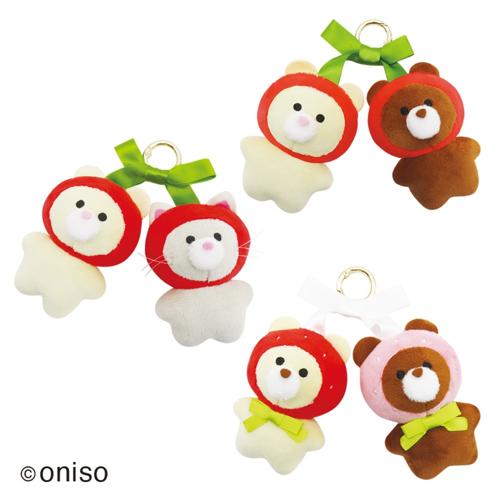 oniso いちご＆さくらんぼペアマスコット