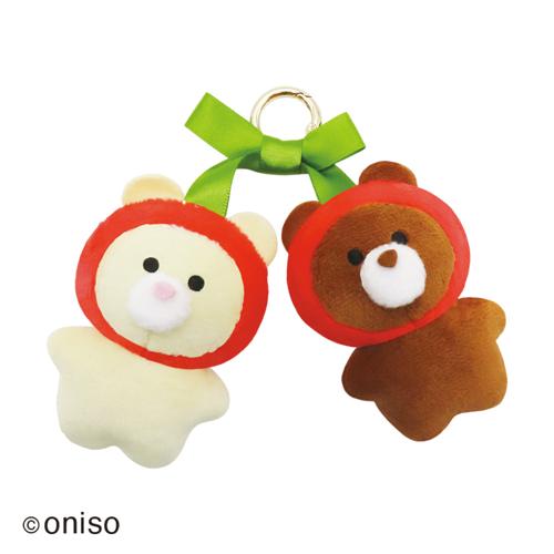 【さくらんぼペアA】oniso いちご＆さくらんぼペアマスコット