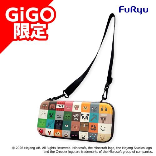 【スクエア柄】マインクラフト ショルダー付きマルチケース ～GiGO限定～